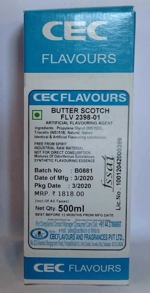 CEC Butter Scotch Flavour 239801 12Taste IN