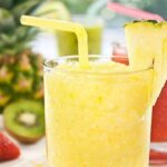 1-2 Taste IFF Pineapple Flav.Emulsion S 2939 shown in glass with straw