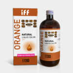1-2 Taste IFF - Orange Yellow Natural Liquid Colour - 17851 displayed as bottle with matching packaging