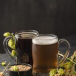 beer mugs arrangement with seeds scaled
