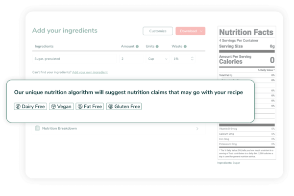 Possible nutrition claims