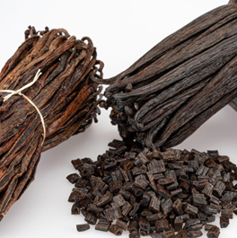 1-2 Taste Vanille BV- Organic Vanilla QCP - PV100.501.QCPOrg featuring whole cured vanilla beans and chopped vanilla cuts