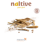 1-2 Taste Nexira - naltive™ Guar gum with dried guar pods and seeds, Swiss Made label visible