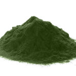 1-2 Taste Alpine Nutrition - Chlorella Powder (Organic) shown as a pile of dark green powder on a white background