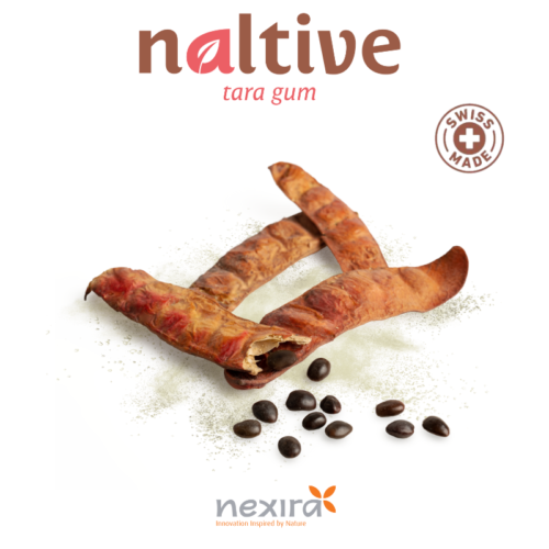 1-2 Taste Nexira - naltive™ Tara Gum pods and seeds with Swiss Made label