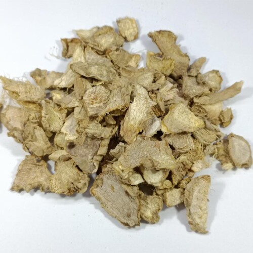 1-2 Taste Dace - Organic Sliced Ginger shown as dried, natural ginger root pieces on white background