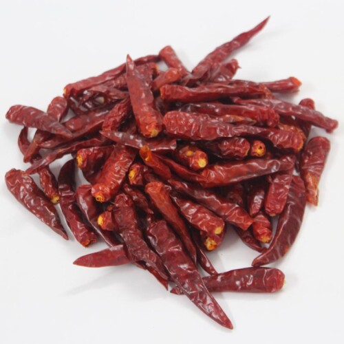 1-2 Taste Dace - Organic Whole Dried Chili shown as deep red dried chilies on a white background