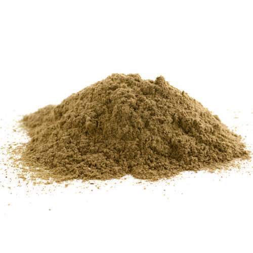 1-2 Taste Alpine Nutrition - Ginseng Powder (Organic) shown as Pile of fine brownish-green powder on a white background