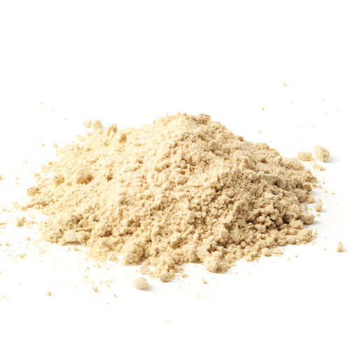 1-2 Taste Alpine Nutrition - Organic Maca Powder shown as pile of beige organic powder on a white background