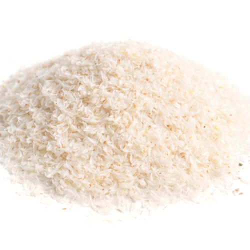 1-2 Taste Alpine Nutrition - Organic Psyllium husk 99% - 152 shown as pile of white psyllium husk on a white background