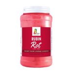1-2 Taste BColors - Rubin Red Natural Food Colour Powder shown in a labeled plastic jar with white lid on white background