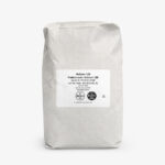 White kraft bag with printed label and product details
