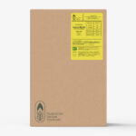 Brown carton of Lemon Myrtle Dried Leaf Fine Cut with yellow product label and USDA Organic certification