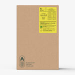 Brown carton of Lemon Myrtle Dried Leaf Medium Cut with yellow product label and USDA Organic certification