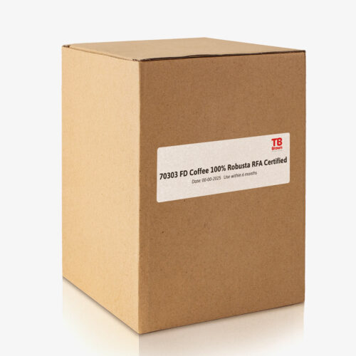 Freezedried Coffee 100 Robusta RFA certified 20kg box