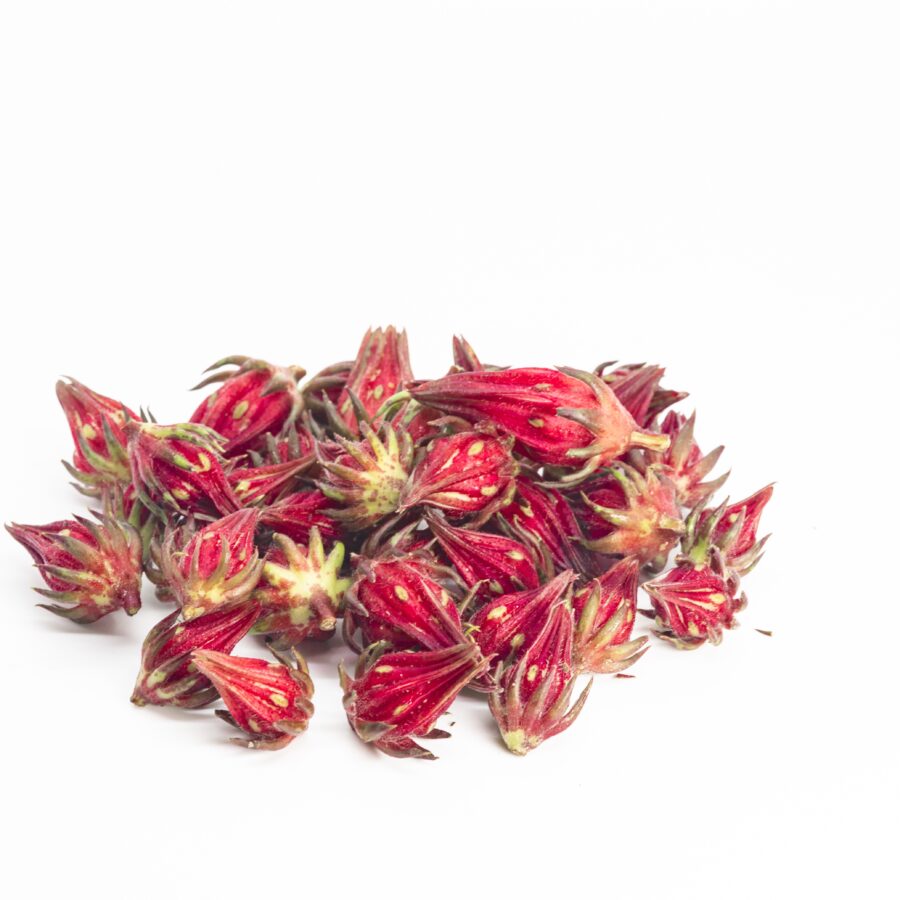 Rozelle,Fruits,Are,Tangy,,Vibrant,,Red,Hibiscus,Calyces,Used,Culinary.