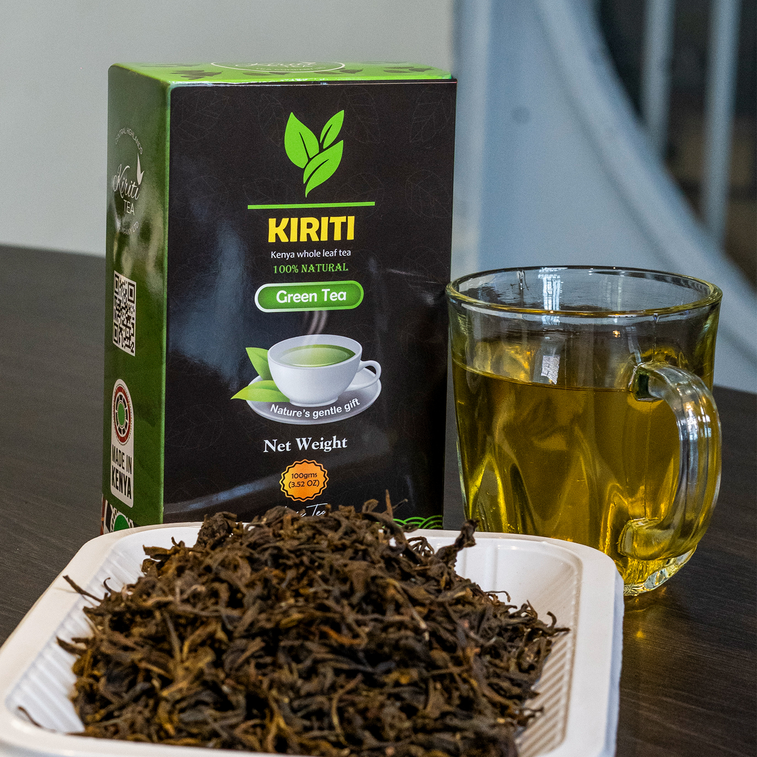 Solidaridad Green tea pack leaf liqour