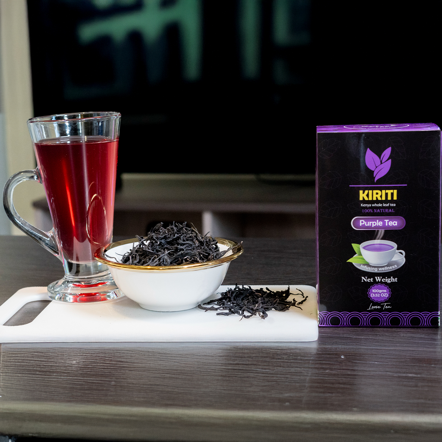 Solidaridad Purple tea pack leaf liqour